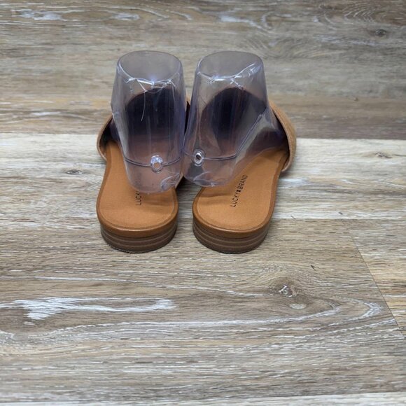 Lucky Brand Baamira Tan Leather Mule Women's Size 10 - Picture 3 of 7